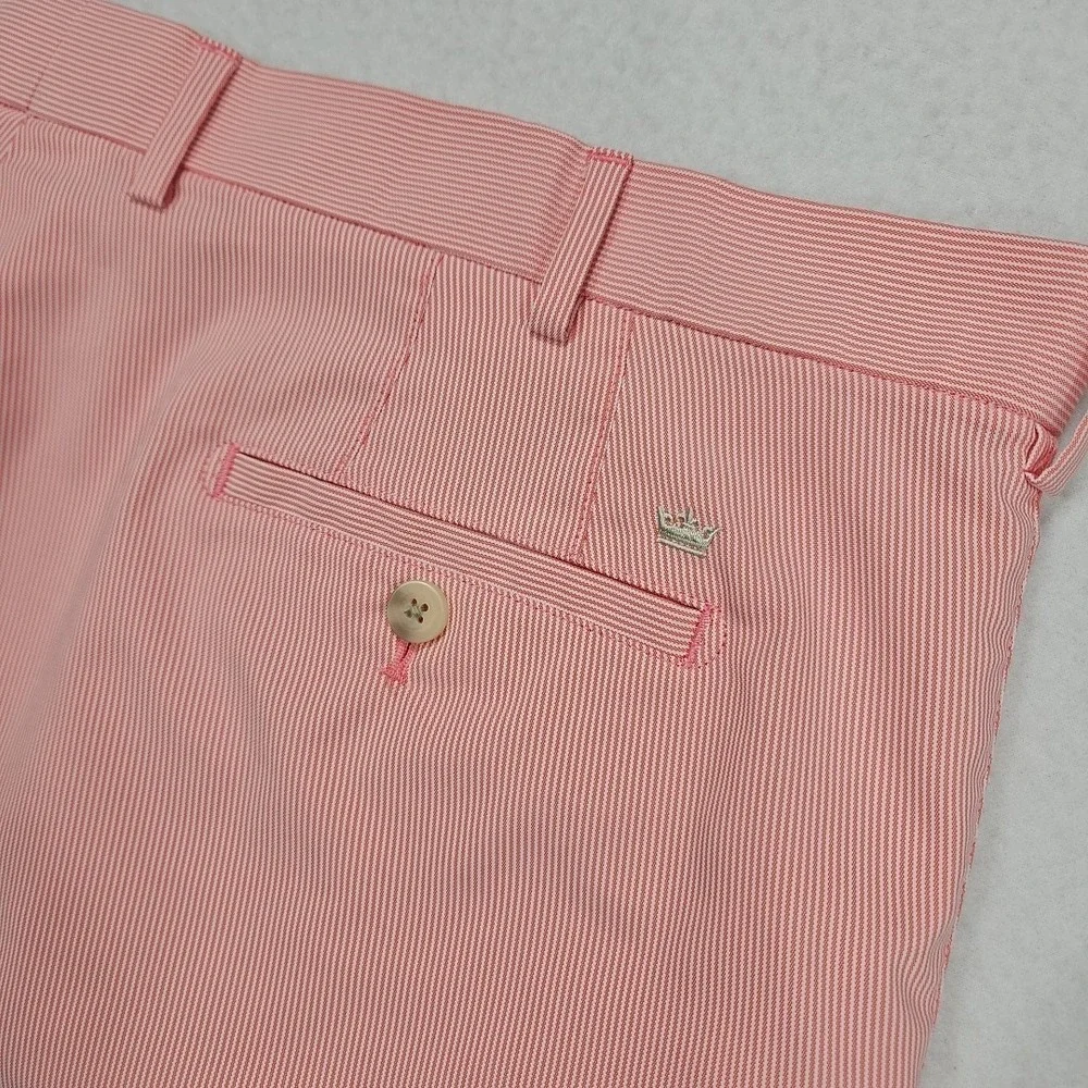 Peter Millar Wicking Golf Shorts Mens 42 Pink White 9